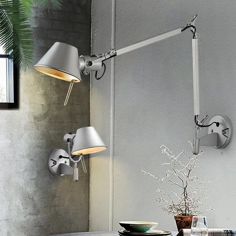 American Industrial Wall Light Black Silver E27 Rotatable Long Arm Wall Lamp with Switch for Bedside Study Office Living Room
American Industrial Wall Light Black Silver E27 Rotatable Long Arm Wall Lamp with Switch for Bedside Study Office Living Room