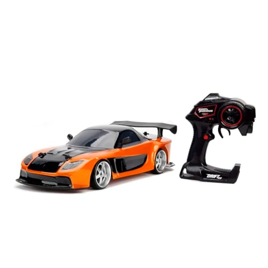Fast Furious Hans Mazda RX-7 Drift RC Car for indoor/outdoor use, ABS plastic body, orange black, 2.4GHz remote control with dr
Fast Furious Hans Mazda RX-7 Drift RC Car for indoor/outdoor use, ABS plastic body, orange black, 2.4GHz remote control with dr