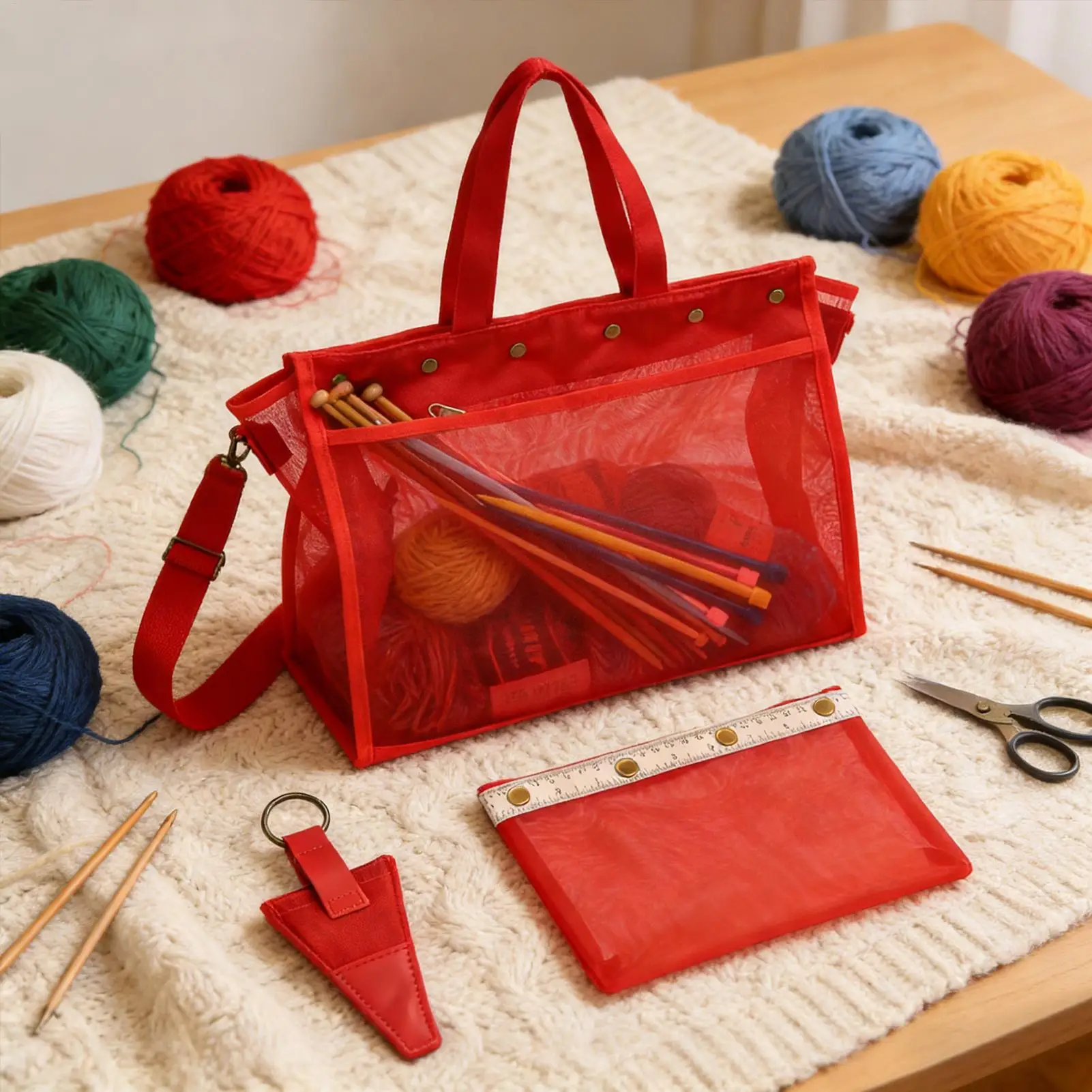 Сумка-органайзер для пряжи, большая вместительная прозрачная сетчатая сумка из пряжи, сумка-тоут для вязальных спиц для дома, в помещении, на открытом воздухе
Сумка-органайзер для пряжи, большая вместительная прозрачная сетчатая сумка из пряжи, сумка-тоут для вязальных спиц для дома, в помещении, на открытом воздухе
