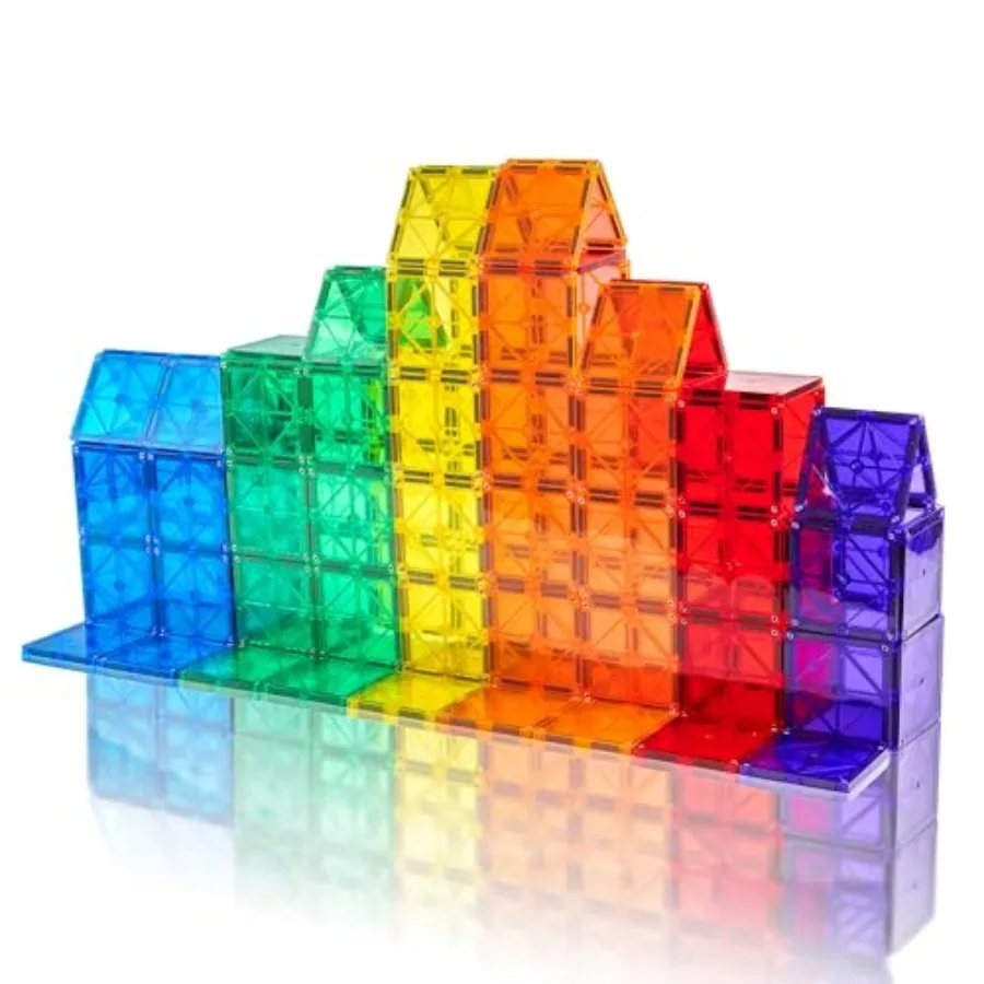 60-Piece 3D Magnetic Tiles Squares Set - Featuring Supermags Twice as Strong Riveted for Safety STEM Educational Building Block
60-Piece 3D Magnetic Tiles Squares Set - Featuring Supermags Twice as Strong Riveted for Safety STEM Educational Building Block