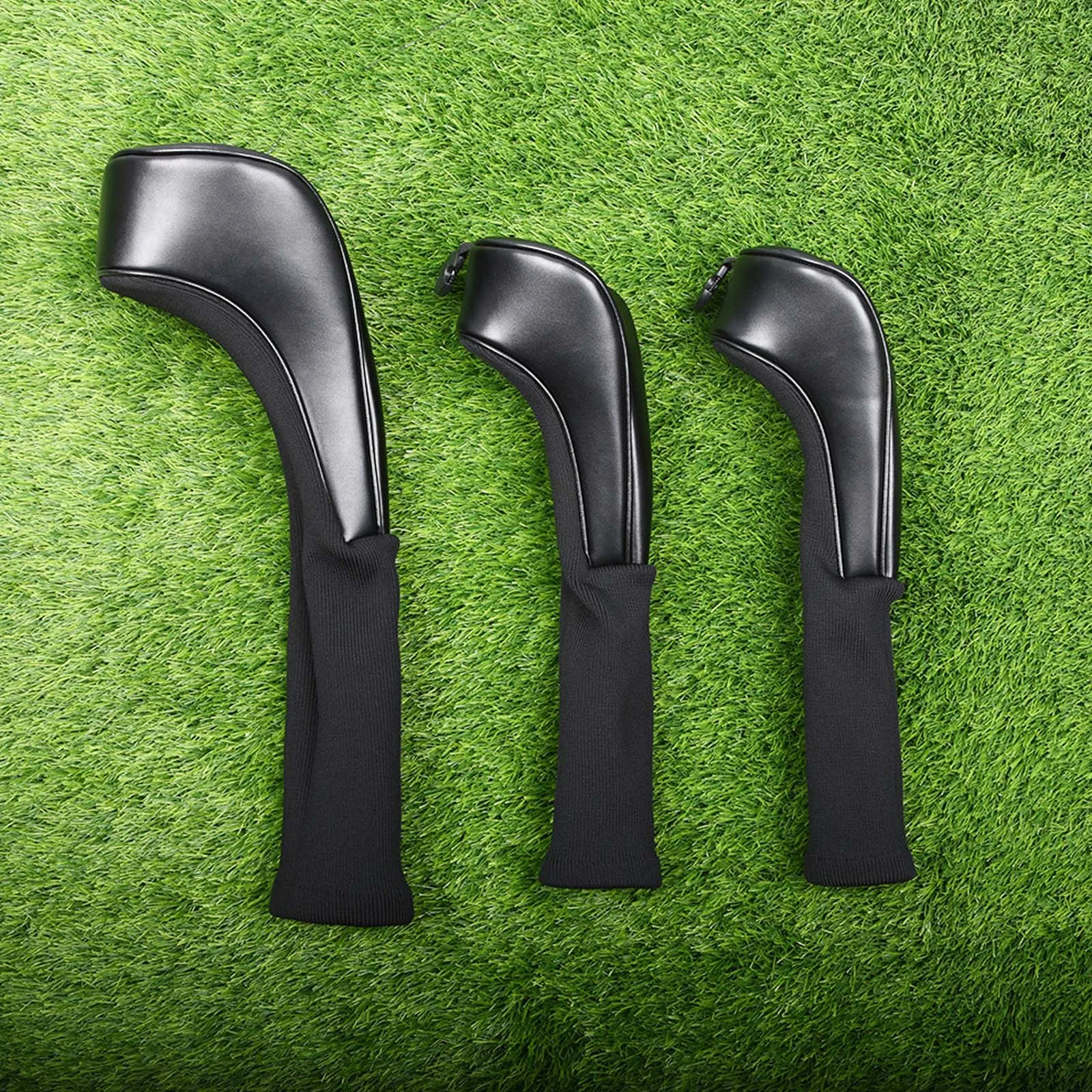 3Pcs/Set Black Golf Club Head Covers PU Leather Patchwork Headcovers Golfer Accessories for Driver and Fairway Woods
3Pcs/Set Black Golf Club Head Covers PU Leather Patchwork Headcovers Golfer Accessories for Driver and Fairway Woods