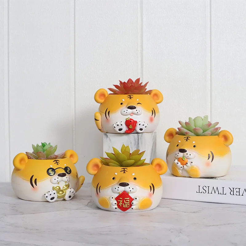 Cartoon Tiger Flower Pot Container Desktop Creative Gardening Tiger Flower Pot. Cute Desktop Decoration Gifts, Clutter Storage
Cartoon Tiger Flower Pot Container Desktop Creative Gardening Tiger Flower Pot. Cute Desktop Decoration Gifts, Clutter Storage