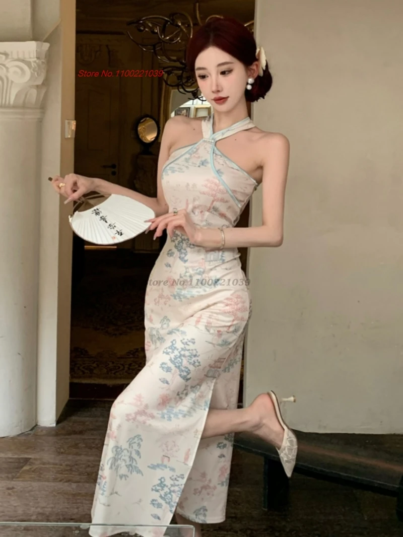 2025 oriental nightclub dress improved off shoulder cheongsam flower print sleeveless qipao hollow out dress bodycon qipao dress
2025 oriental nightclub dress improved off shoulder cheongsam flower print sleeveless qipao hollow out dress bodycon qipao dress