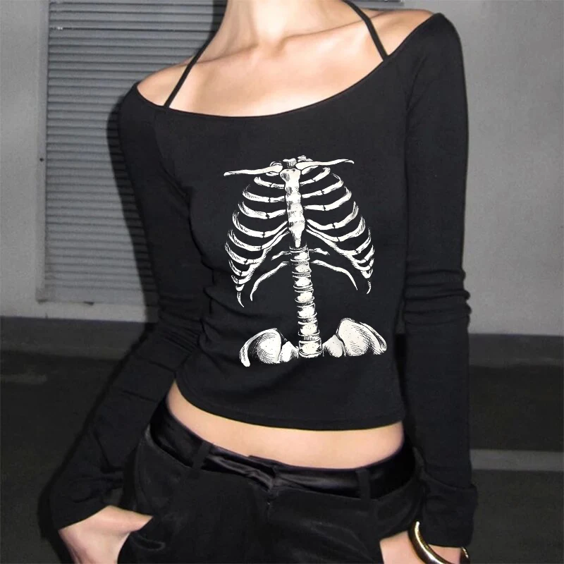 Готическая креативная футболка с принтом черепа Y2K, уличная одежда, эстетический топ в стиле Харадзюку, модная универсальная классическая повседневная футболка 2000-х годов
Готическая креативная футболка с принтом черепа Y2K, уличная одежда, эстетический топ в стиле Харадзюку, модная универсальная классическая повседневная футболка 2000-х годов