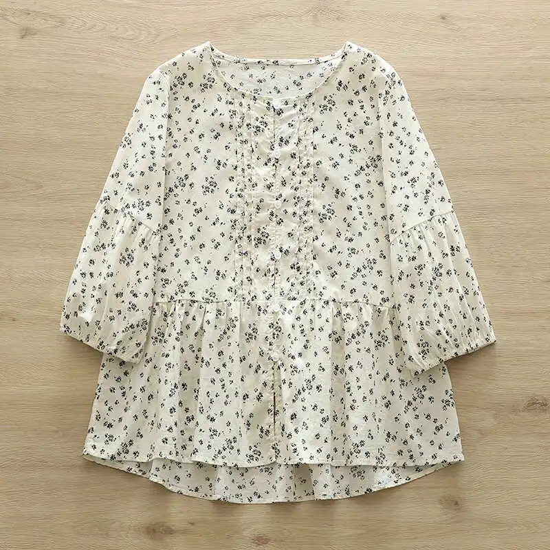Women's Loose Base Shirt Korean New Fashion Style Black Florals Printing Summer Tops Three Quarter Sleeve Female S158
Women's Loose Base Shirt Korean New Fashion Style Black Florals Printing Summer Tops Three Quarter Sleeve Female S158