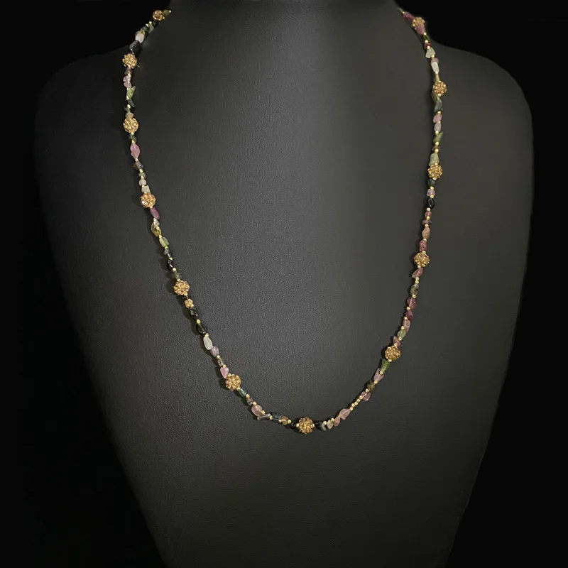 Simple tourmaline stone necklace design niche simple style sweater accessories sweater chain celebrity fashion
Simple tourmaline stone necklace design niche simple style sweater accessories sweater chain celebrity fashion