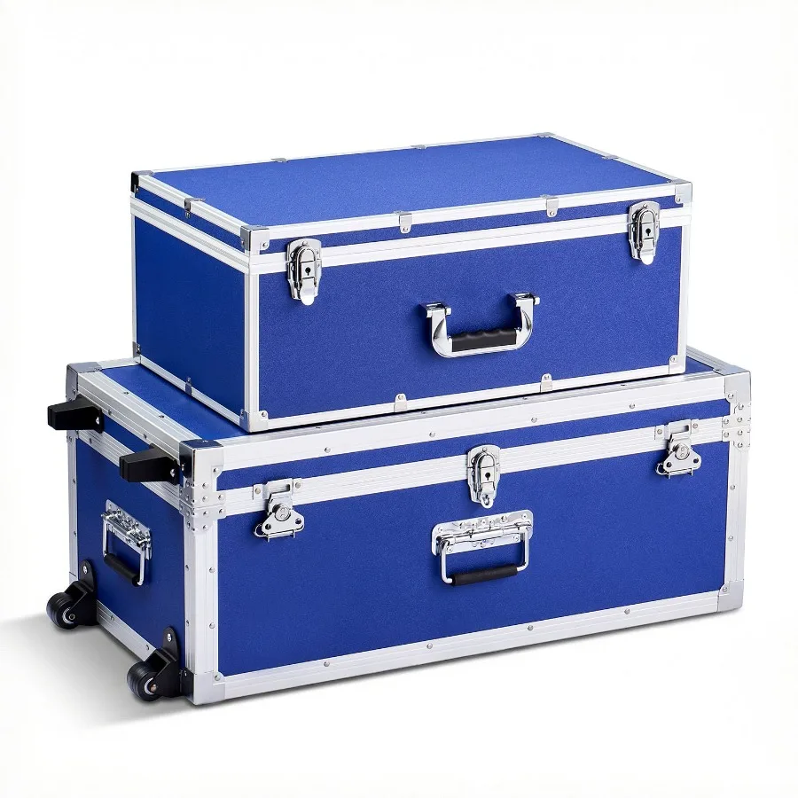 Metal Storage Trunk Set of 2 for Travel Apartment Dorm, Wooden Suitcase Boxes with Padlocks, Blue Decorative Chests with Lids,
Metal Storage Trunk Set of 2 for Travel Apartment Dorm, Wooden Suitcase Boxes with Padlocks, Blue Decorative Chests with Lids,