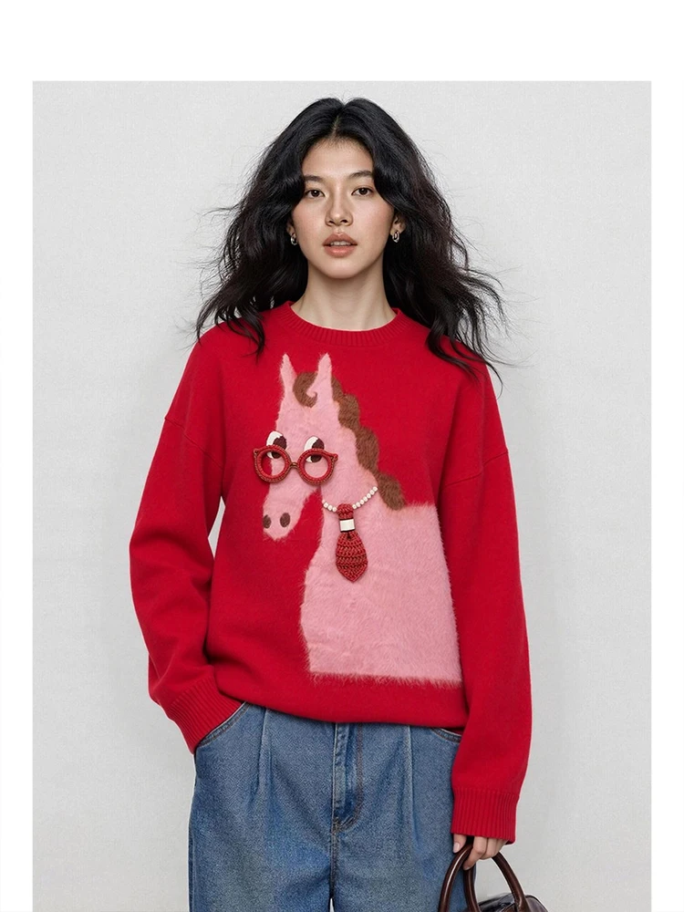 Forever 2 Cisas Sweater Festive Chinese Zodiac Year Clothing New Year Celebration Women's Knittedwear Casual Sle...
Forever 2 Cisas Sweater Festive Chinese Zodiac Year Clothing New Year Celebration Women's Knittedwear Casual Sle...