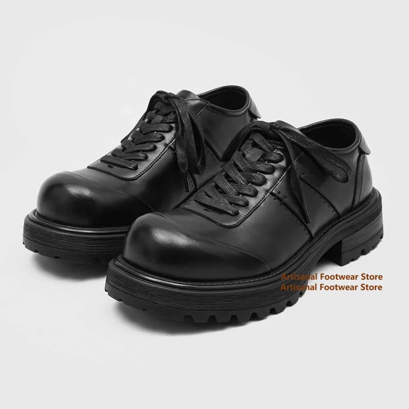 Black Leather Derby Shoes for Men Thick Soled Height Increasing Casual Shoes British Style Trendy Luxury Men's Shoes
Black Leather Derby Shoes for Men Thick Soled Height Increasing Casual Shoes British Style Trendy Luxury Men's Shoes