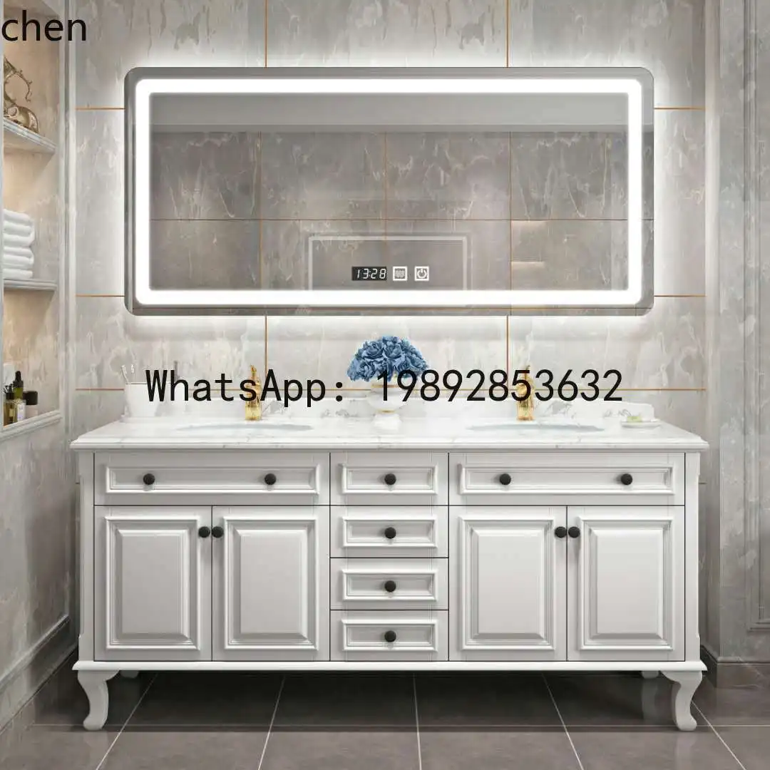 A1 Bathroom Cabinet Solid Wood Rock Plate Double Basin Toilet Washstand Smart Mirror Cabinet
A1 Bathroom Cabinet Solid Wood Rock Plate Double Basin Toilet Washstand Smart Mirror Cabinet