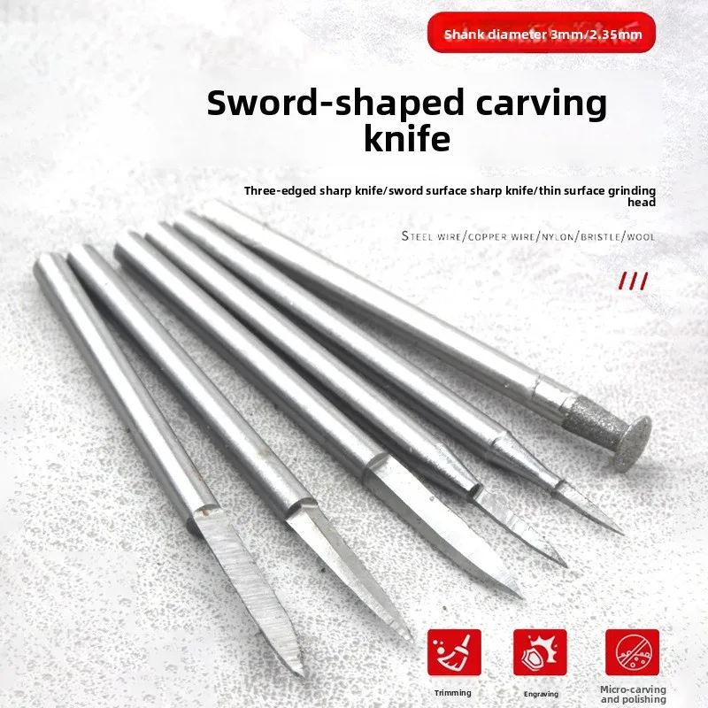 Nuclear Carving Woodworking Set Carving Knife/ Carving Sharp Knife Head / White Steel Drill Bit / Electric Grinding Head Marking
Nuclear Carving Woodworking Set Carving Knife/ Carving Sharp Knife Head / White Steel Drill Bit / Electric Grinding Head Marking