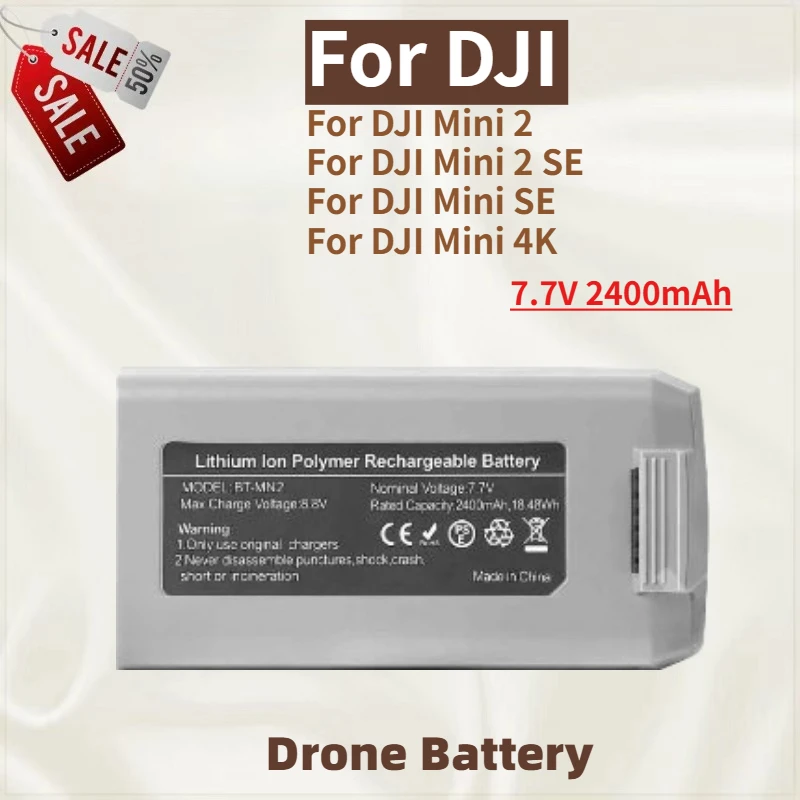 Высококачественная батарея для дрона 7,7 В 2400 мАч для DJI Mini 2/ 2 SE/SE/4K, новая сменная батарея
Высококачественная батарея для дрона 7,7 В 2400 мАч для DJI Mini 2/ 2 SE/SE/4K, новая сменная батарея