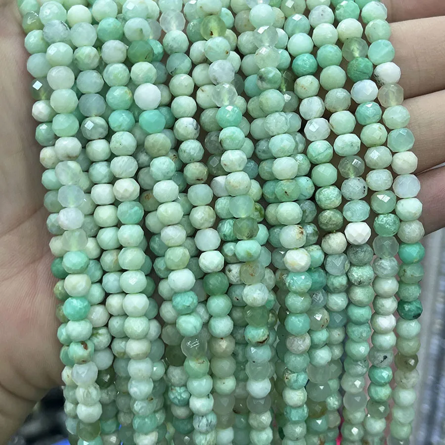 5x6mm Natural Chrysoprase Stone Faceeted Rondelle Loose Beads
5x6mm Natural Chrysoprase Stone Faceeted Rondelle Loose Beads