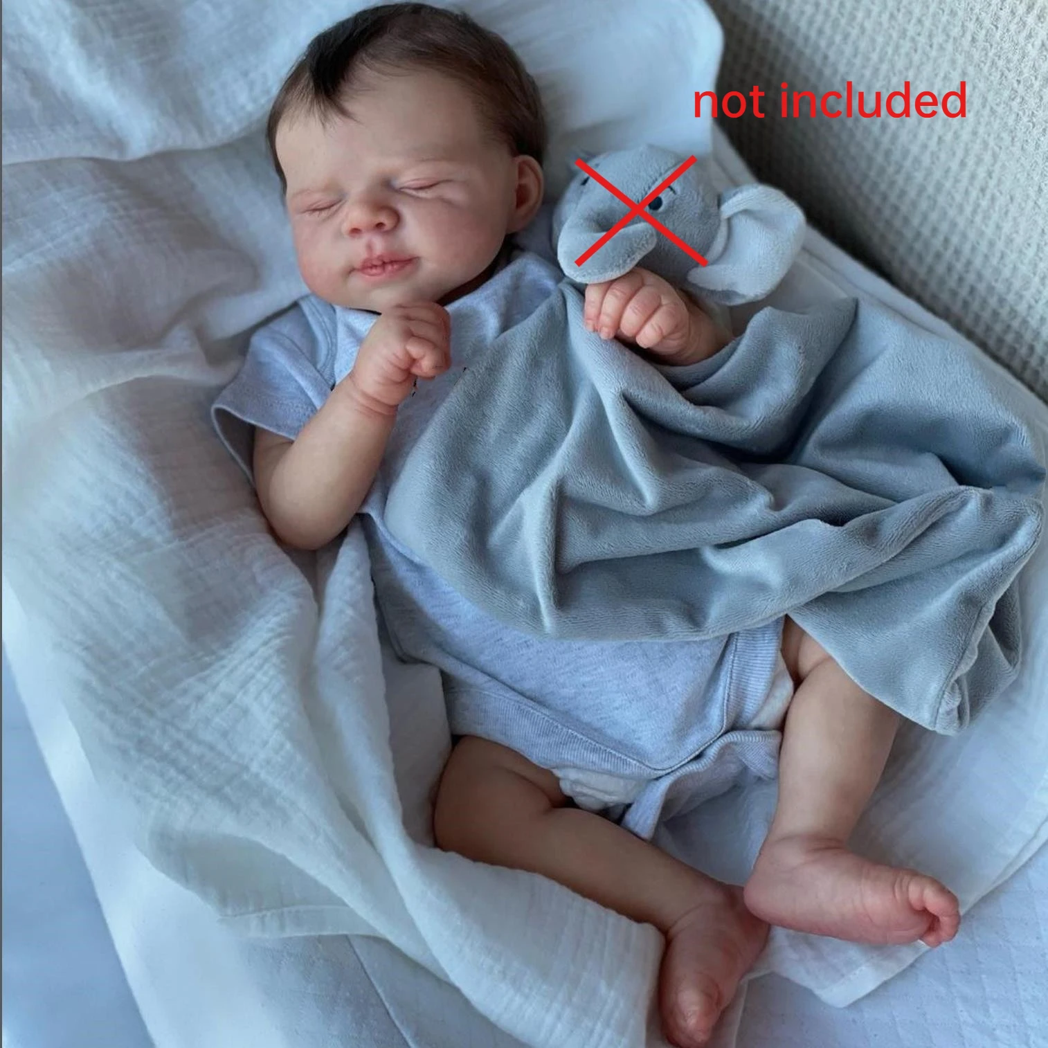 BZDOLL 19inch Asleep Reborn Baby with 3D-painting Skin and Visible Veins, 48cm Soft Vinyl Doll Newborn Kid Art Toy Birthday Gift
BZDOLL 19inch Asleep Reborn Baby with 3D-painting Skin and Visible Veins, 48cm Soft Vinyl Doll Newborn Kid Art Toy Birthday Gift