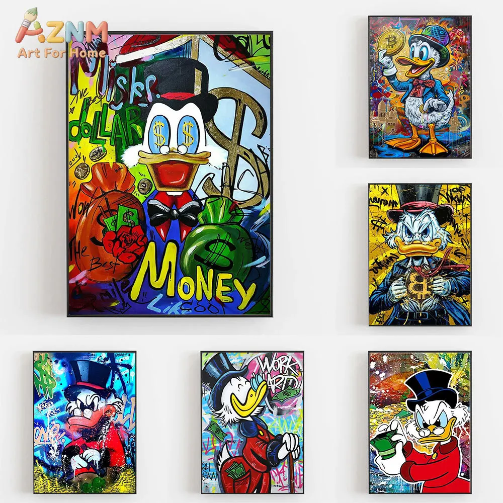 Модный граффити-постер Disney: винтажный принт с Дональдом Даком, уличное искусство, картина на холсте с Дональдом Даком, художественный постер для домашнего декора
Модный граффити-постер Disney: винтажный принт с Дональдом Даком, уличное искусство, картина на холсте с Дональдом Даком, художественный постер для домашнего декора