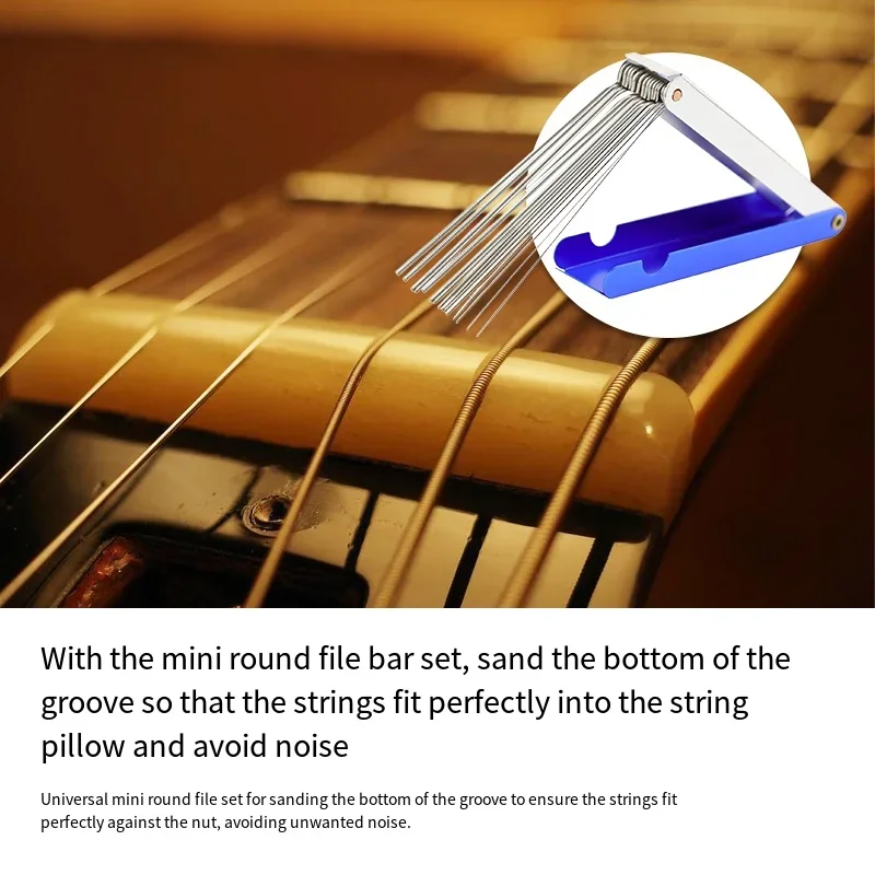 Bass nut slotting file High-precision nut grinding bass string adjustment repair tool
Bass nut slotting file High-precision nut grinding bass string adjustment repair tool