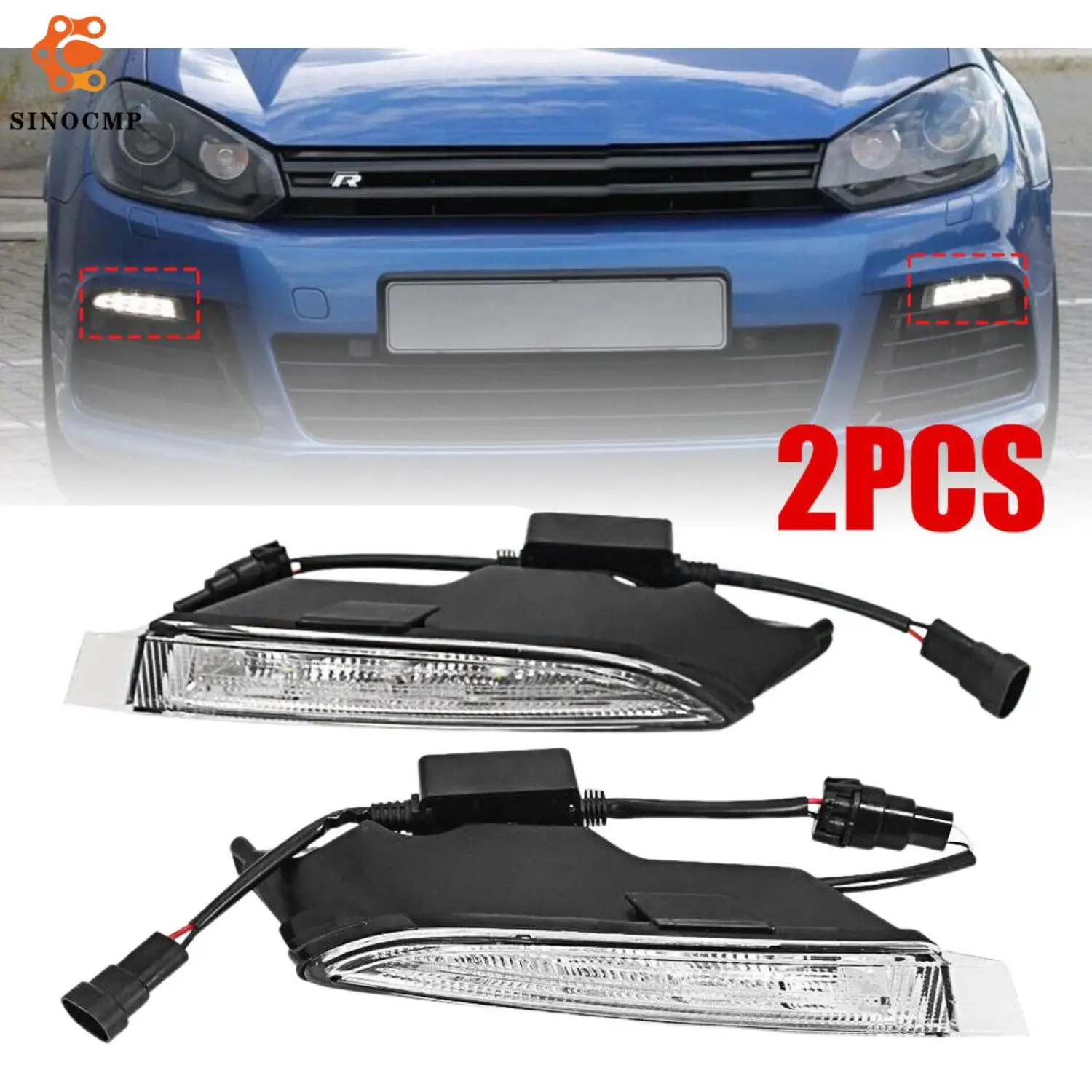 1Pair Car DRL LED Daytime Running Light Fog Lamp 5K0941055 5K0941056 For Golf 6 MK6 R20 A6 2009-2013 Car Light Assembly
1Pair Car DRL LED Daytime Running Light Fog Lamp 5K0941055 5K0941056 For Golf 6 MK6 R20 A6 2009-2013 Car Light Assembly