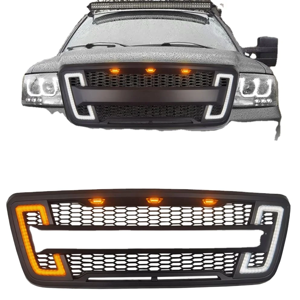 Gobison 2004-2008 Accessories Raptor Style Front Bumper Grille With LED Turn Light For Ford F150
Gobison 2004-2008 Accessories Raptor Style Front Bumper Grille With LED Turn Light For Ford F150