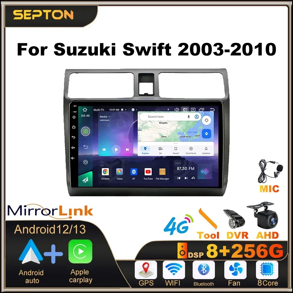 SEPTON 8+128G Android 12 Car Radio for Suzuki Swift 2003-2010 Car Multimedia Video Player Navigation Stereo CarPlay 4G Auto GPS
SEPTON 8+128G Android 12 Car Radio for Suzuki Swift 2003-2010 Car Multimedia Video Player Navigation Stereo CarPlay 4G Auto GPS