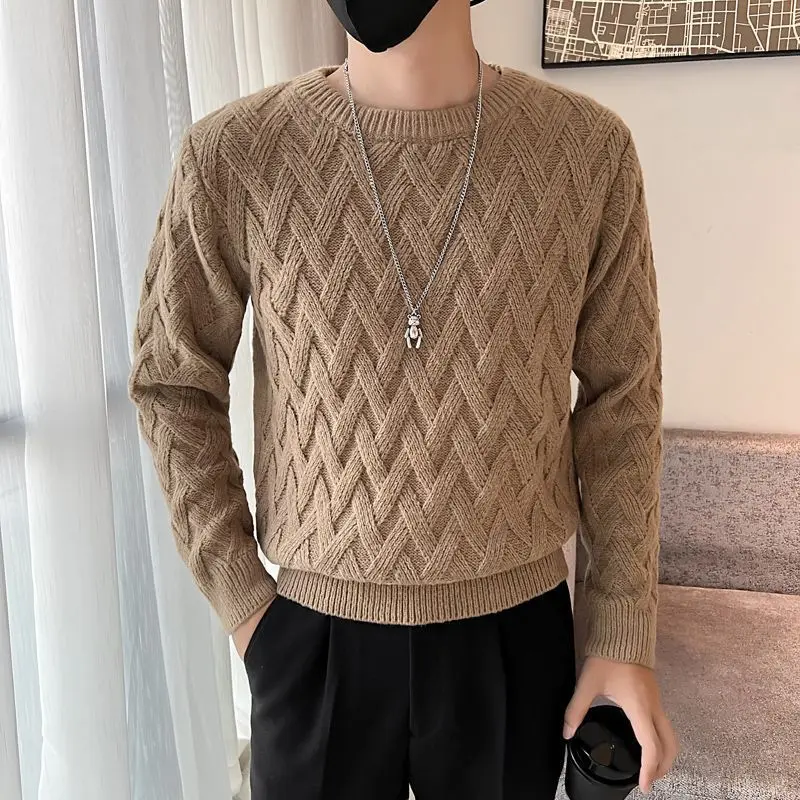 Vintage O-Neck Knitted Pullovers Men's Clothing Korean Basic Solid Color 2024 Autumn Winter Jumpers Casual Long Sleeve Sweaters
Vintage O-Neck Knitted Pullovers Men's Clothing Korean Basic Solid Color 2024 Autumn Winter Jumpers Casual Long Sleeve Sweaters