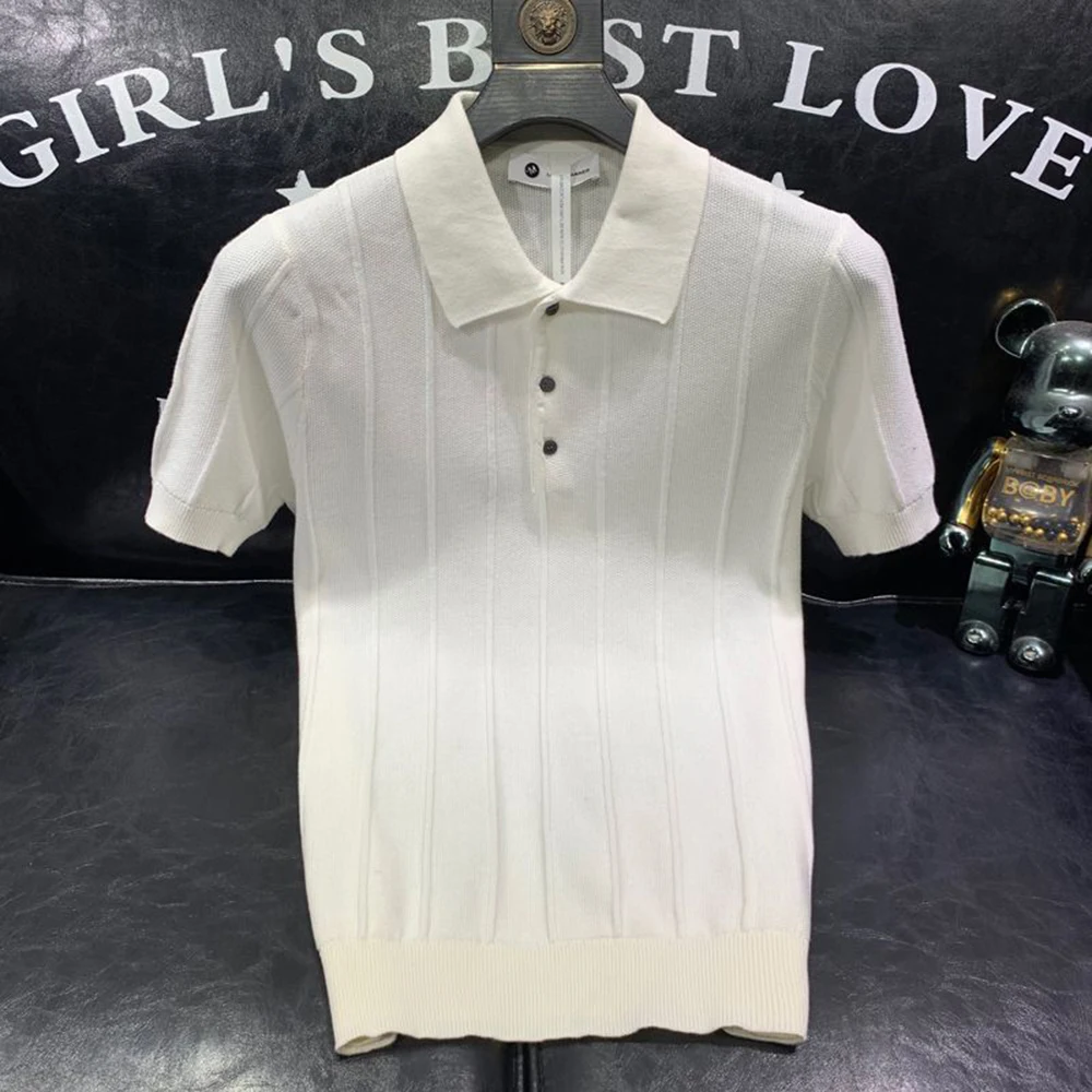 Summer Men's Solid Color Knitted Short-Sleeved Polo Shirt American Retro Fashion Trend Casual Simple Loose Breathable Men's Tops
Summer Men's Solid Color Knitted Short-Sleeved Polo Shirt American Retro Fashion Trend Casual Simple Loose Breathable Men's Tops