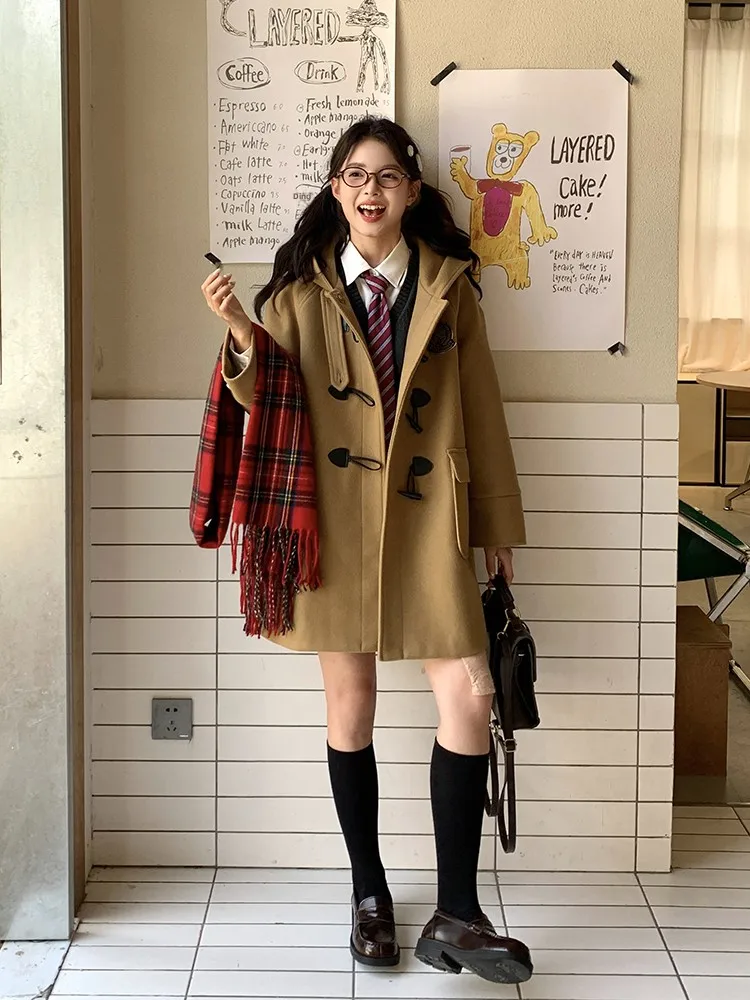 Tokyo Annual Record JK Original Autumn Winter Woolen Coat College Sle Hooded Button up Cotton Lined Long Length Bury
Tokyo Annual Record JK Original Autumn Winter Woolen Coat College Sle Hooded Button up Cotton Lined Long Length Bury