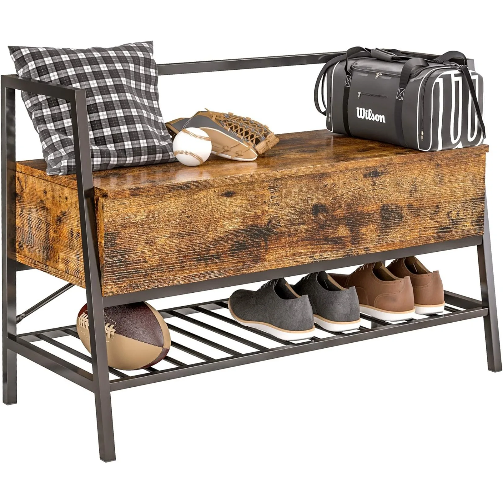 IRONCK Storage Bench with Lift Top Box, Entryway Shoe Bench with Shoe Rack, Entry Bench Shoe Organizer for Entryway
IRONCK Storage Bench with Lift Top Box, Entryway Shoe Bench with Shoe Rack, Entry Bench Shoe Organizer for Entryway