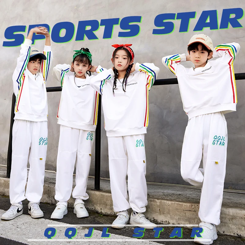 Hip Hop Girls White Sweatshirt Boys Shirt Street Dance Pants Child Jazz Jogger Pants Outfits Kids Cheerleader Sport Clothes
Hip Hop Girls White Sweatshirt Boys Shirt Street Dance Pants Child Jazz Jogger Pants Outfits Kids Cheerleader Sport Clothes