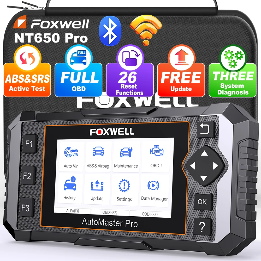 2024 FOXWELL NT650 PRO OBD2 автомобильный сканер 25 + сброс сервиса сброс подушки безопасности OBDII считыватель кодов активный тест диагностический инструмент
2024 FOXWELL NT650 PRO OBD2 автомобильный сканер 25 + сброс сервиса сброс подушки безопасности OBDII считыватель кодов активный тест диагностический инструмент