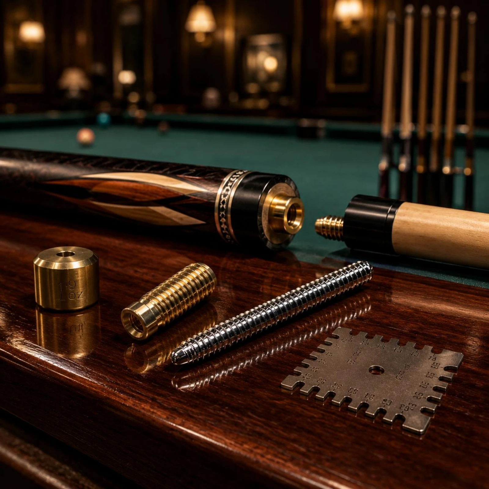 Threaded Cue Joint Connector Polished Metal Cue Extension Connector
Threaded Cue Joint Connector Polished Metal Cue Extension Connector