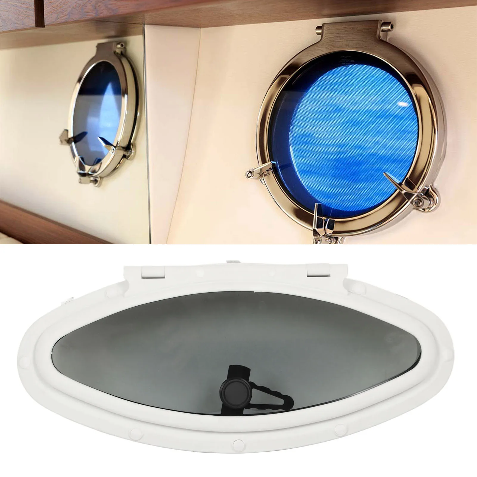 Marine Hatch Porthole Window 470x210mm Stainless Steel Push-Out Hatch with UV-Resistant Frame for Boat Yacht Ship RV
Marine Hatch Porthole Window 470x210mm Stainless Steel Push-Out Hatch with UV-Resistant Frame for Boat Yacht Ship RV