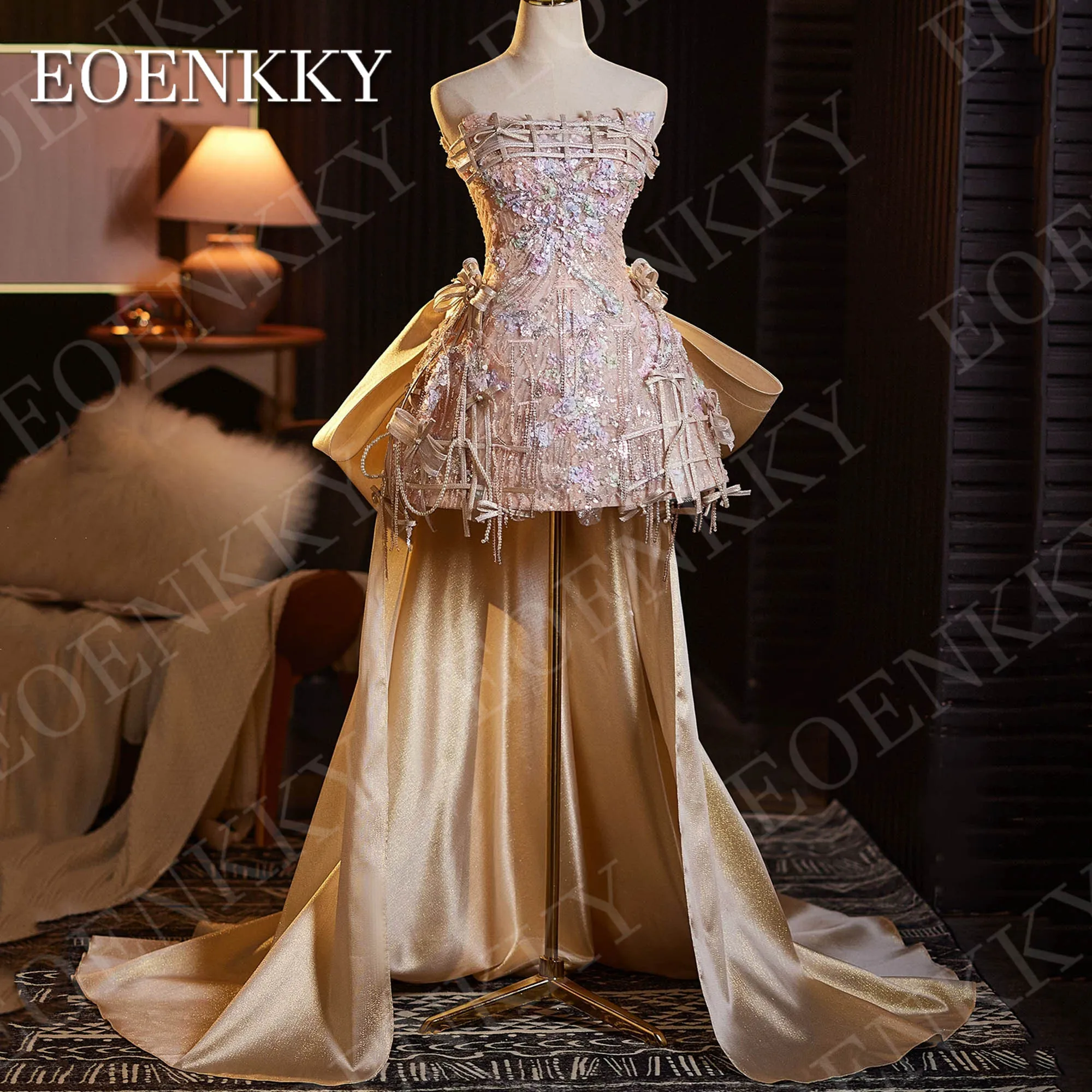 EOENKKY Mini Prom Dresses Luxury Strapless Sequin A Line Short Cocktail Party Dress Detachable Train Customized выпускное платье
EOENKKY Mini Prom Dresses Luxury Strapless Sequin A Line Short Cocktail Party Dress Detachable Train Customized выпускное платье