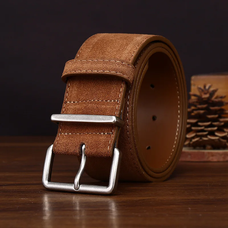 4.3cm Angora Suede Cowhide Men Jeans Pin Buckle Belts Cowboy Waistband Male Business Designer Belt Cinturones Hombre
4.3cm Angora Suede Cowhide Men Jeans Pin Buckle Belts Cowboy Waistband Male Business Designer Belt Cinturones Hombre