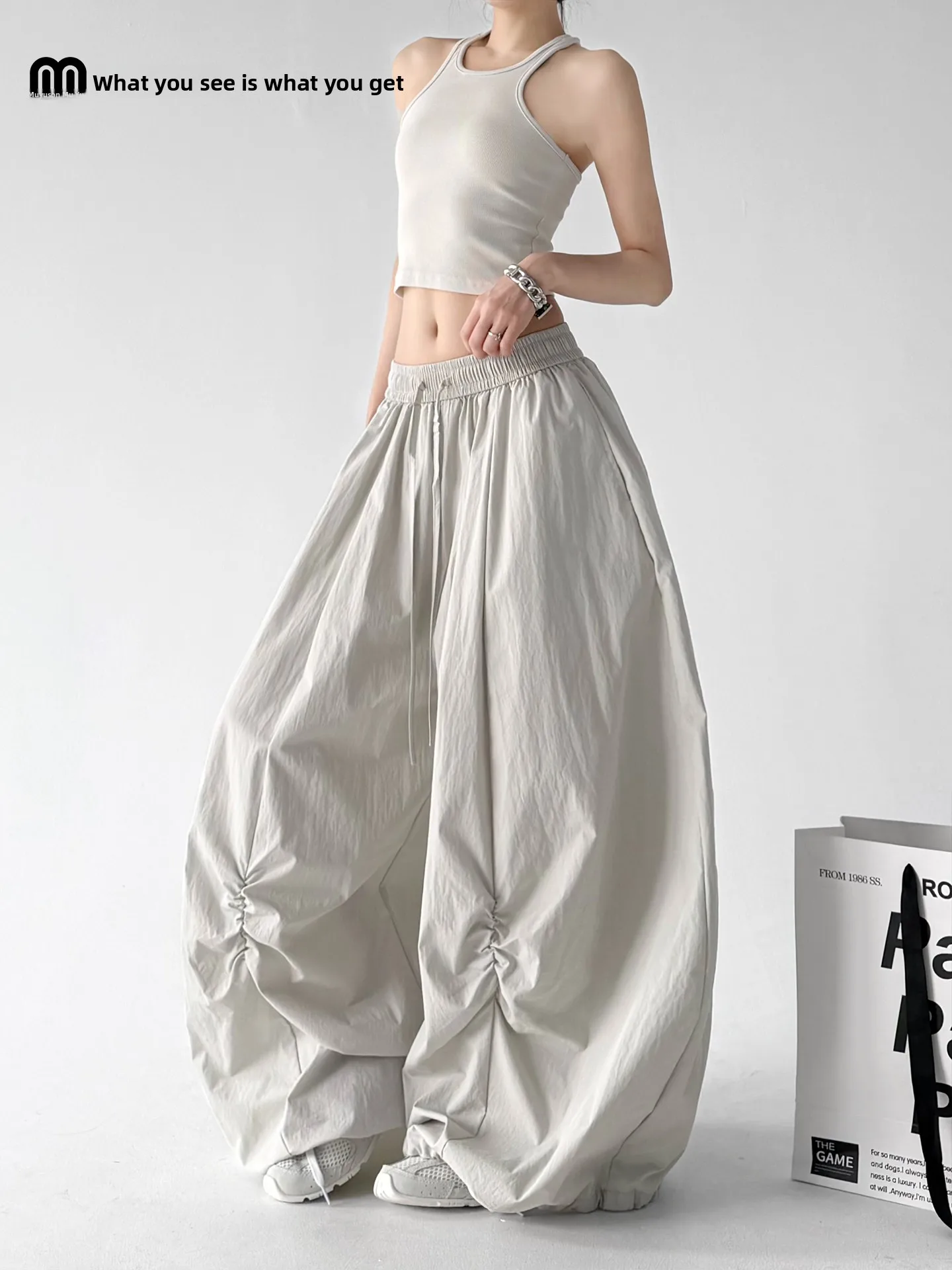 Slim Wide Leg Pants Women's Summer New Style Outdoor Travel Casual Pants Loose Workwear Trousers High Waist Nylon Fabric
Slim Wide Leg Pants Women's Summer New Style Outdoor Travel Casual Pants Loose Workwear Trousers High Waist Nylon Fabric