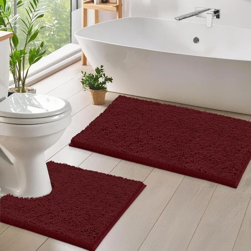 Bathroom Rugs Sets 2 Piece: Quick Dry. Includes Rectangular (31x20 inches) & U-Shaped Toilet Mat (20x20 inches)
Bathroom Rugs Sets 2 Piece: Quick Dry. Includes Rectangular (31x20 inches) & U-Shaped Toilet Mat (20x20 inches)