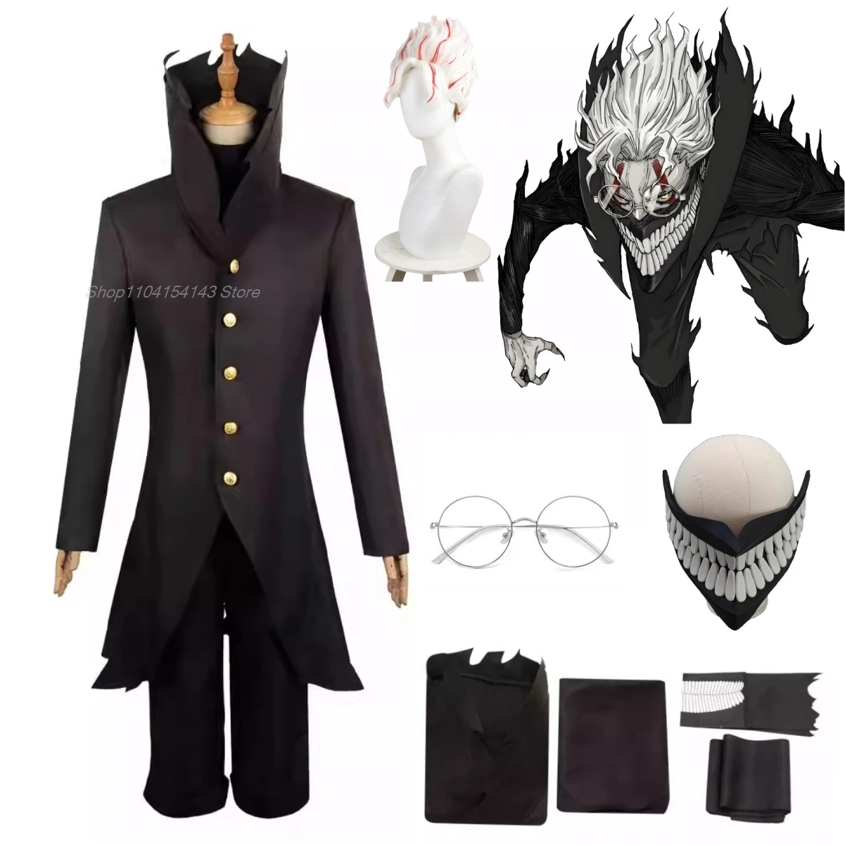 Dandadan Okarun Ken Takakura Cosplay Costume Wig Mask Turbo Granny Powers Black Collar Uniform Curly Short Hair Halloween Suit
Dandadan Okarun Ken Takakura Cosplay Costume Wig Mask Turbo Granny Powers Black Collar Uniform Curly Short Hair Halloween Suit