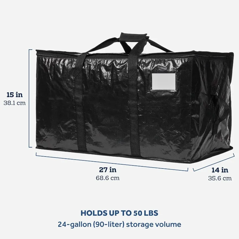 home.Extra Large Moving Bags, Heavy-Duty Water-Resistant Bags with Dual Zippers & Carrying Handles, 8 Pack, 27"L x 14"W x 15"H
home.Extra Large Moving Bags, Heavy-Duty Water-Resistant Bags with Dual Zippers & Carrying Handles, 8 Pack, 27"L x 14"W x 15"H