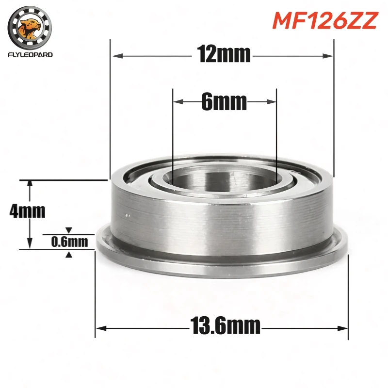 MF126ZZ Bearing 6x12x4 mm ABEC-7 10Pcs MF126 ZZ Flange Ball Bearing 6mm x 12mm x 4mm
MF126ZZ Bearing 6x12x4 mm ABEC-7 10Pcs MF126 ZZ Flange Ball Bearing 6mm x 12mm x 4mm