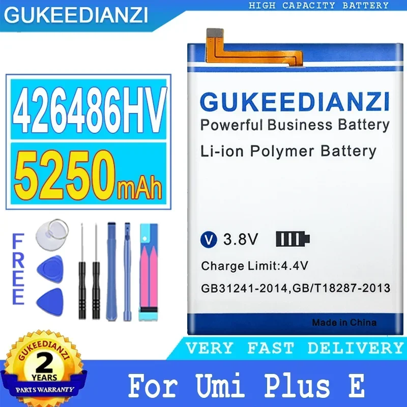 Запасной аккумулятор GUKEEDIANZI для Umi Plus E, аккумулятор большой мощности аккумулятор с бесплатными инструментами, номер отслеживания, 5250 мАч, 426486HV
Запасной аккумулятор GUKEEDIANZI для Umi Plus E, аккумулятор большой мощности аккумулятор с бесплатными инструментами, номер отслеживания, 5250 мАч, 426486HV