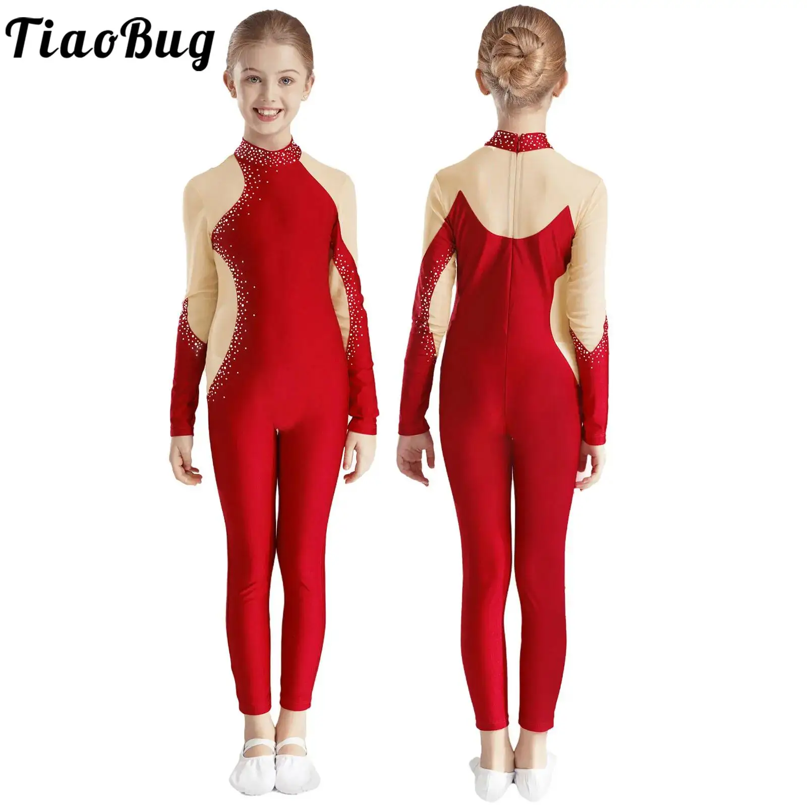 Kids Girls Jumpsuit Long Sleeve Rhinestone Ballet Dance Gymnastics Leotard Figure Skating Acrobatics Full Bodysuit Dancewear
Kids Girls Jumpsuit Long Sleeve Rhinestone Ballet Dance Gymnastics Leotard Figure Skating Acrobatics Full Bodysuit Dancewear