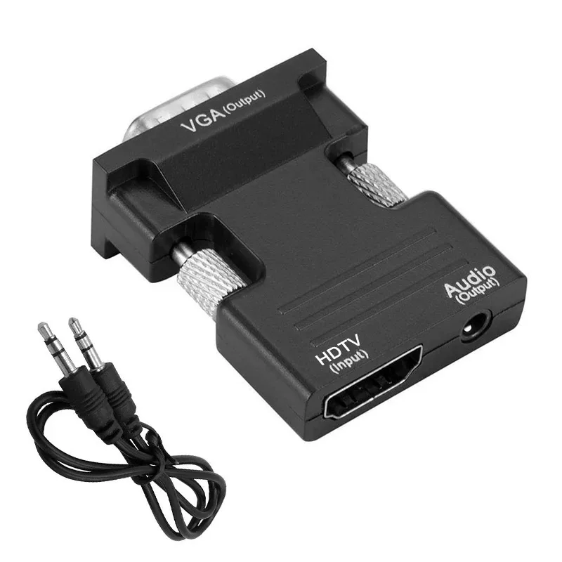 Адаптер, совместимый с HDMI, для ПК, ноутбука, ТВ-приставки, проектора, HD 1080P, конвертер, совместимый с HDMI, для VGA, с аудиокабелем 3,5 мм
Адаптер, совместимый с HDMI, для ПК, ноутбука, ТВ-приставки, проектора, HD 1080P, конвертер, совместимый с HDMI, для VGA, с аудиокабелем 3,5 мм