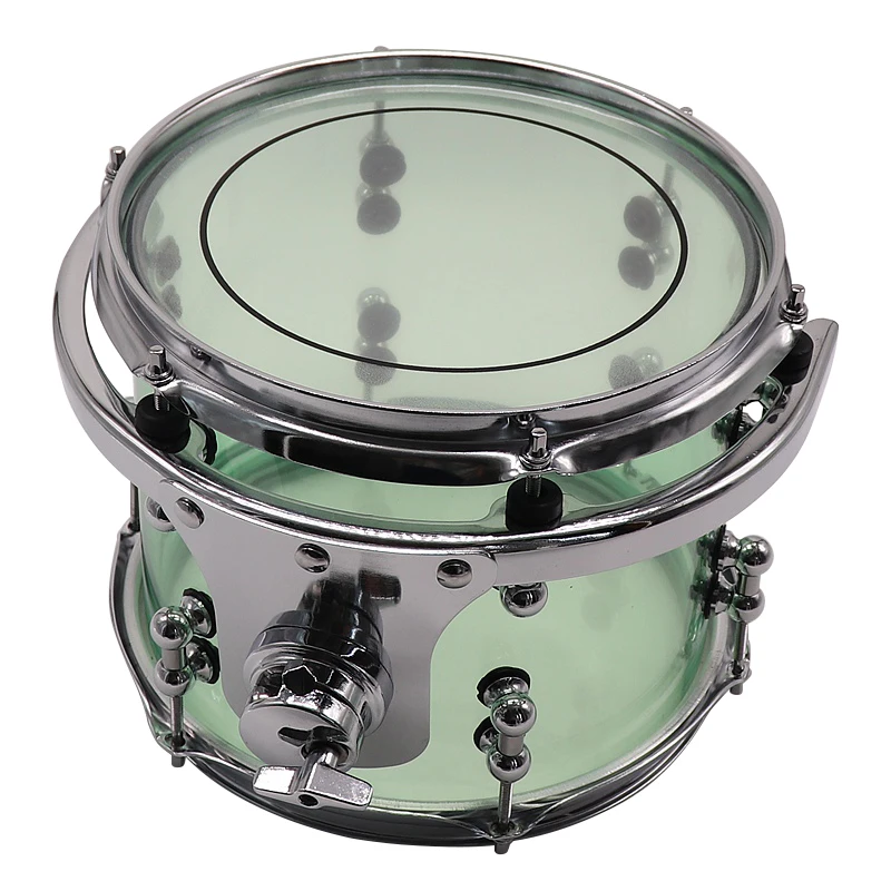 10inch Diameter 8inch Depth Snare Drum Light Green Acrylic Drum 6 Holes Drum Hoop High Grade Zinc Alloy Drum Lug
10inch Diameter 8inch Depth Snare Drum Light Green Acrylic Drum 6 Holes Drum Hoop High Grade Zinc Alloy Drum Lug