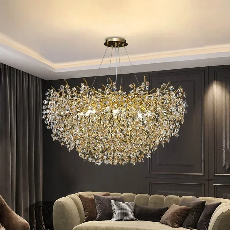 Luxury Crystal Pendant Lights Modern Home Decoration Bedroom Dining Living Room Ceiling Chandelier 3 Color Led Lighting Fixtures
Luxury Crystal Pendant Lights Modern Home Decoration Bedroom Dining Living Room Ceiling Chandelier 3 Color Led Lighting Fixtures