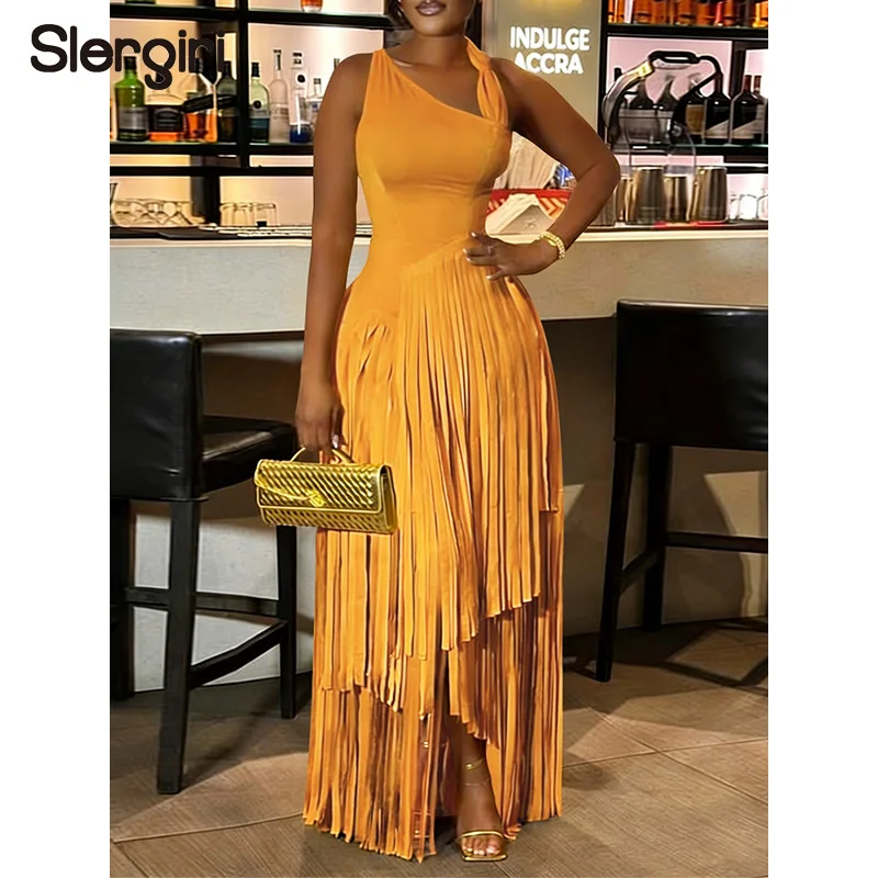 Slergiri Solid Color Elegant Sleeveless Tassel Dress Women Fashion New 2026 Summer High Waist Slim Fit Ladies Party Long Dresses
Slergiri Solid Color Elegant Sleeveless Tassel Dress Women Fashion New 2026 Summer High Waist Slim Fit Ladies Party Long Dresses