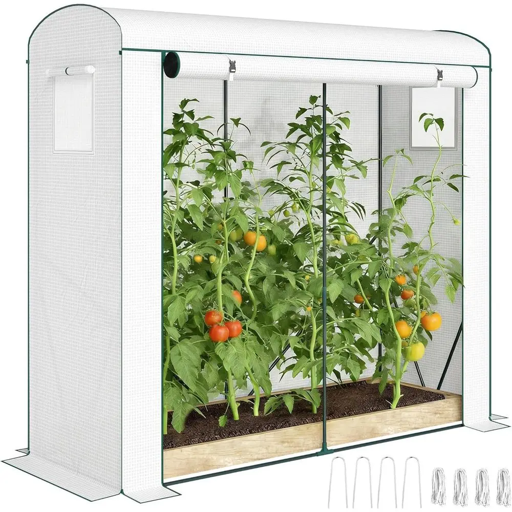 Компактная теплица с рулонными дверями, сетчатыми окнами, 78.7x29.5x74, белая
Компактная теплица с рулонными дверями, сетчатыми окнами, 78.7x29.5x74, белая