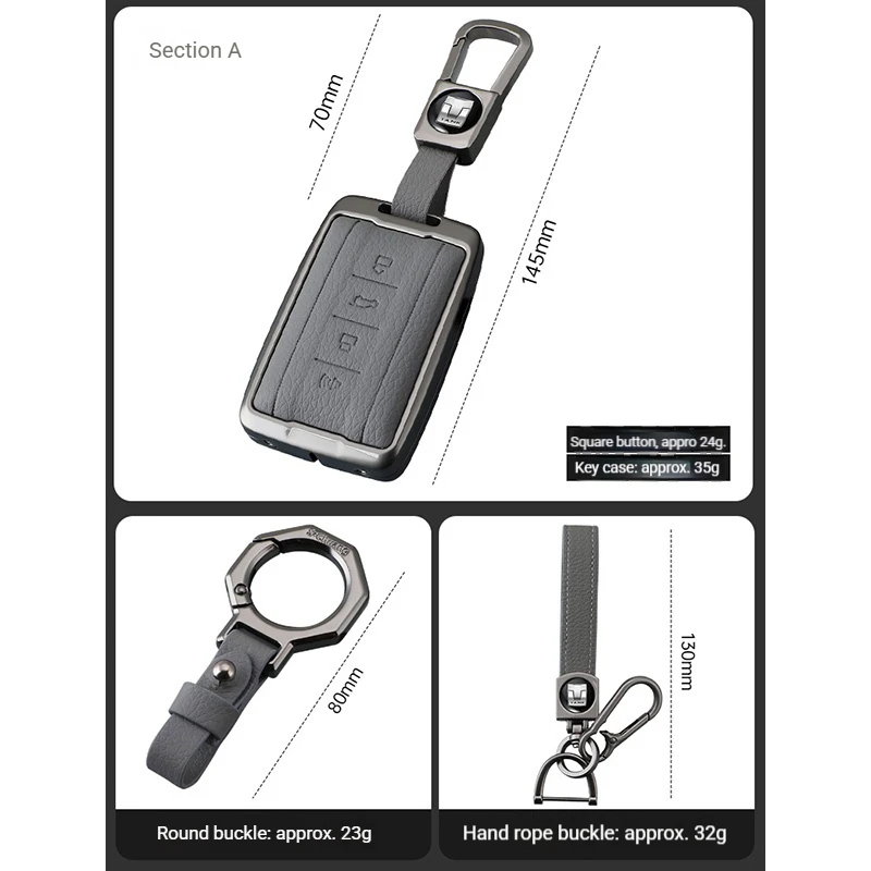 Metal Car Key Case for Great Wall GWM WEY TANK 300 500 Tank300 Tank500 Remote Cover Bag Shell Keychain Holder Accessories
Metal Car Key Case for Great Wall GWM WEY TANK 300 500 Tank300 Tank500 Remote Cover Bag Shell Keychain Holder Accessories