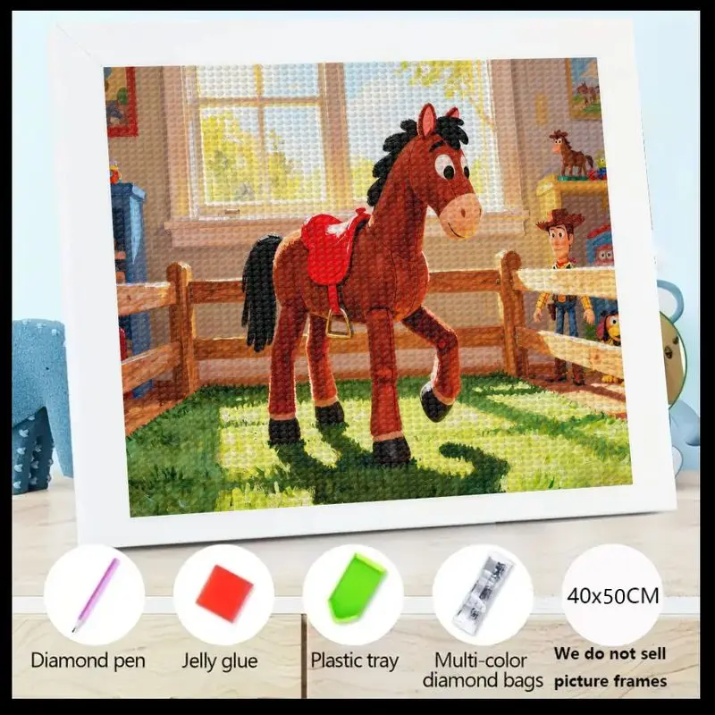 1 шт. Disney Pixar Toy Story Bullseye & Woody 5D набор для алмазной живописи, полная дрель DIY персонаж мультфильма большой драгоценный камень художественный набор (4
1 шт. Disney Pixar Toy Story Bullseye & Woody 5D набор для алмазной живописи, полная дрель DIY персонаж мультфильма большой драгоценный камень художественный набор (4