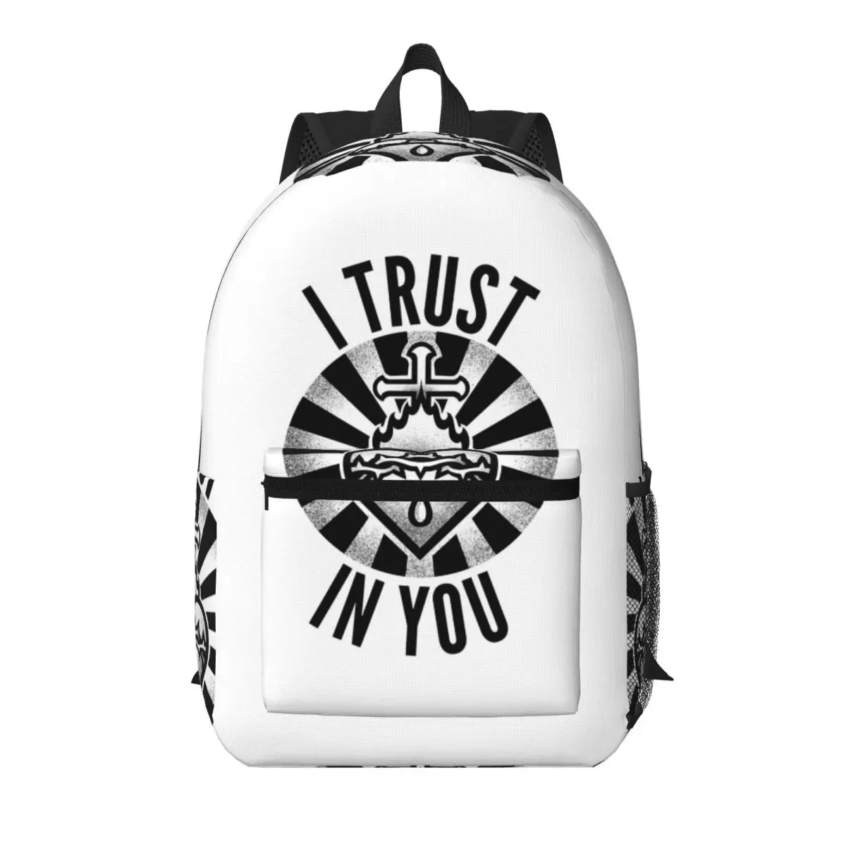 Sacred Heart Of Jesus Quote Trust Student Backpack School Bag Hiking Travel Daypack for Boys Girls Bookbag Shoulder Bags
Sacred Heart Of Jesus Quote Trust Student Backpack School Bag Hiking Travel Daypack for Boys Girls Bookbag Shoulder Bags