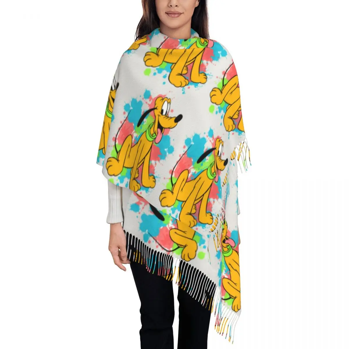 Custom Funny Cartoon Pluto Tassel Scarf Women Winter Fall Warm Shawls Wraps Ladies Scarves
Custom Funny Cartoon Pluto Tassel Scarf Women Winter Fall Warm Shawls Wraps Ladies Scarves