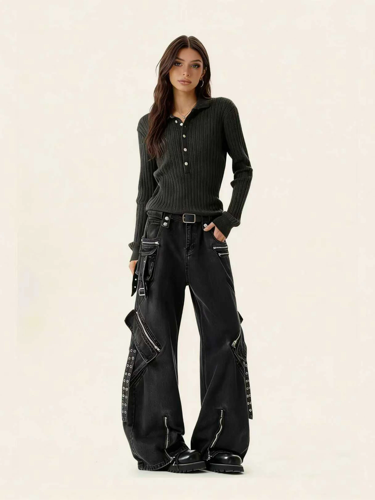 Women Black Gothic Emo Y2k Baggy Cargo Jeans Japandi Style Vintage Hiphop Oversize Wide Jean Pants Harajuku Denim Trousers 2026
Women Black Gothic Emo Y2k Baggy Cargo Jeans Japandi Style Vintage Hiphop Oversize Wide Jean Pants Harajuku Denim Trousers 2026